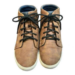 Boys size 5 Wonder Nation lightweight brown high tops GUC